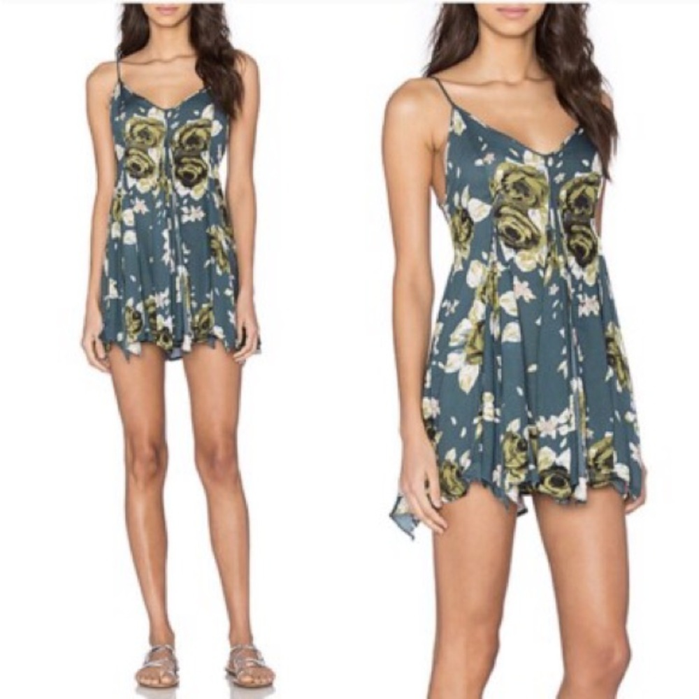 Free People Intimately Alyson Slip Dress  Women's  Green Size M